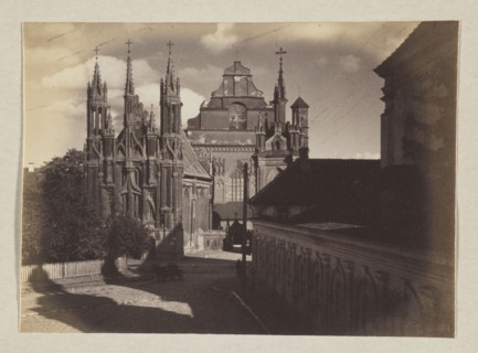 Church of St. Anne and the Bernardines; photograph, 1912. Subject: Bernardine Church Vilnius and St