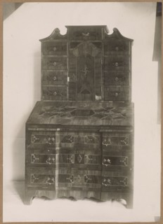 Secretary with setting from the mid-18th century — general view; maker: Józef Kosciesza Jaworski fl