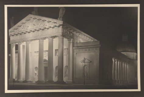 Vilnius Illuminated. Cathedral, facade and southern elevation, photographed by Edmund and Boleslawa