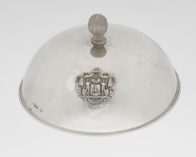 Platter lampshade, Scott, Digby & Smith, Benjamin fl. 1802–1807 goldsmith. Silver hemispherical