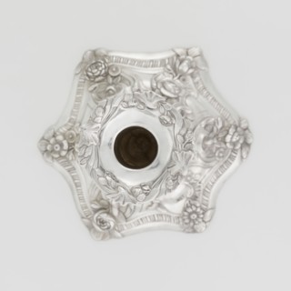 Single-candle candlestick by William Cafe fl. 1757–ca. 1802, silver, 1763–1764, London, England.
