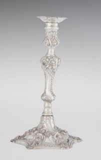 Single-candle candlestick by William fl. 1757–ca. 1802, rococo style, 1763/1764, England, London,