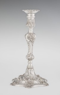 Single-candle candlestick, William fl. 1757–ca. 1802 goldsmith, rococo, scrap - purchase, plant