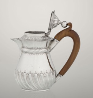 Coffee pot by John Septimus Beresford London goldsmith's firm; active 1880–89. Pear-shaped jug,