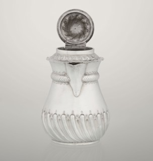 Coffee pot by John Septimus Beresford London; goldsmith's firm; active 1880–1889. Pear-shaped jug,