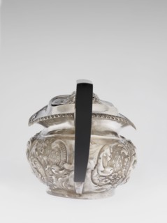 Teapot by Henry Moreton fl. 1899–1930s, factory owner and goldsmith; neo-Rococo style; silver;