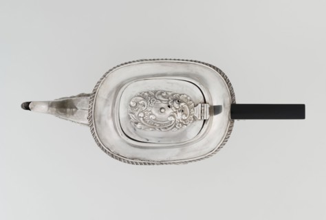 Teapot by Henry Moreton fl. 1899–1930s, factory owner and goldsmith; neo-Rococo style, silver,