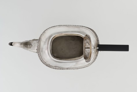 Teapot by Henry Moreton fl. 1899–1930s, factory owner and goldsmith; neo-Rococo style, silver,