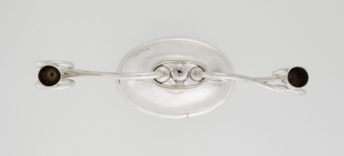 Two-candle candlestick by William Leuchars fl. 1876–1888 and Leuchars & Son goldsmiths, fl. c
