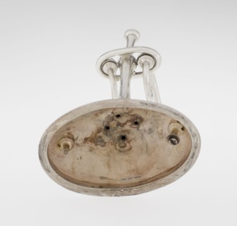 Two-candle candlestick by William Leuchars fl. 1876–1888, Leuchars & Son London; goldsmiths, fl. ca