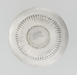 Hemispherical cup and saucer by Dixon, James & Sons Sheffield; goldsmiths; fl. 1806–, maker's mark