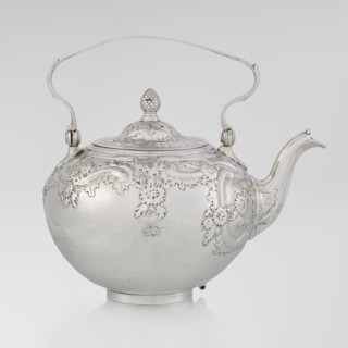Buliera kettle for boiling water, maker: Benjamin Gignac fl. 1745–1774, goldsmith; rococo rocaille