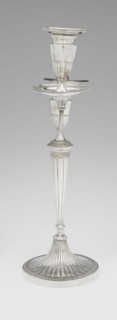 Two-candle candelabrum, Hougham, Charles fl. 1769–1793 goldsmith, classicism, George III, Georgian.