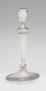 Two-candle candelabrum by Charles Hougham fl. 1769–1793, goldsmith. Classicism/Georgian, George III