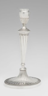 Two-candle candelabrum by Charles Hougham fl. 1769–1793. Classicism/George III Georgian style;