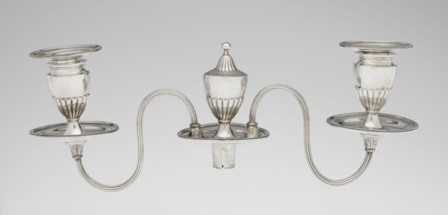 Two-candle candelabrum by Charles Hougham fl. 1769–1793, goldsmith, classicism/George III/Georgian
