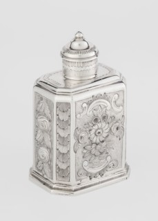 Tea caddy by Nash, Bowles fl. 1720–ca.1725 goldsmith; rococo style; made to contain loose-leaf tea.