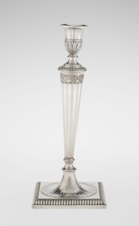 Classicist Two-Armed Candelabra, Schofield, John fl. 1776–1796 goldsmith; classicism,