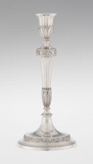 Single-candle candlestick by John Schofield fl. 1776–1796. Classicism/Georgian/George III style.