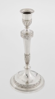 Single-candle candlestick by John Schofield fl. 1776–1796. Classicism/Georgian/George III style.