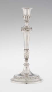 Single-candle candlestick by John Schofield fl. 1776–1796. Classicism/Georgian, George III style.