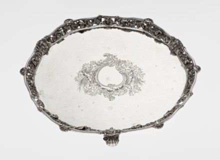 Leg tray by Robert Harper fl. 1853–1869 and Harper & Son London; goldsmith's firm; fl. 1869–1889.