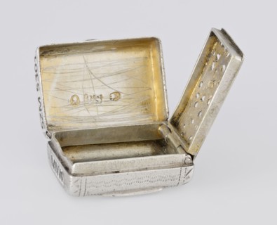 Fragrance container vinaigrette, maker: Thomas Shaw fl. 1822–ca. 1840; 1782–1845, goldsmith.