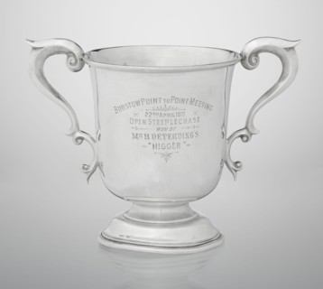 Prize cup by Mappin & Webb Ltd goldsmith, silversmith, dealer; fl. 1859-. Cup on a circular,