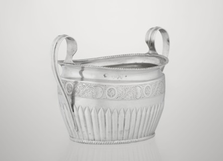 Sugar bowl by Hutton & Sons Ltd goldsmith and silversmith firm; active c. 1800–1930. Silver sugar
