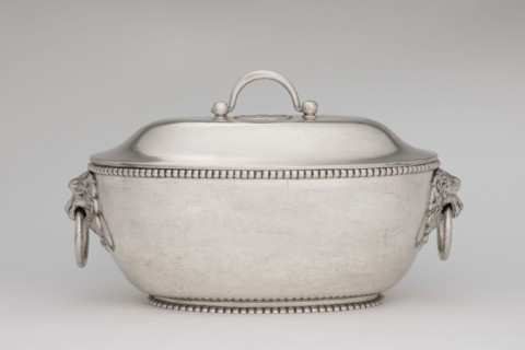 Vase with cover and platter; maker: Marcin Holke fl. ca. 1765–ca. 1792, goldsmith; tableware