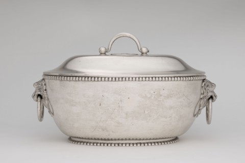 Vase with cover and platter, by Marcin Holke fl. ca. 1765–ca. 1792, goldsmith; tableware elements,
