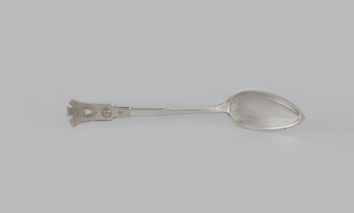 Dessert spoon, Jarra, Marcin 1852–1938 goldsmith, Zakopane style, early 20th century, Kraków,