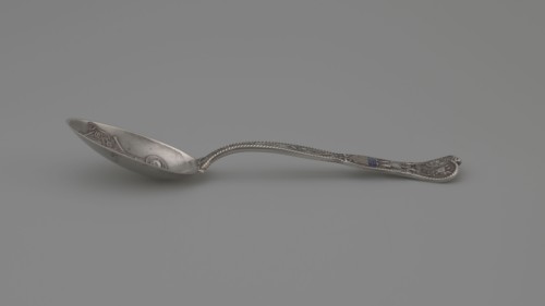 Souvenir spoon, Gorham Mfg. Co. Providence; goldsmith's manufactory; fl. 1865-. Souvenir spoon with