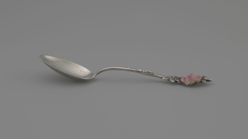 Souvenir spoon by Reed & Barton goldsmiths, fl. 1840–, Hennegen Bates & Co jewelry firm, fl.