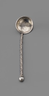 Souvenir spoon, Paderewski, Ignacy Jan 1860–1941, Souvenir spoon with a scoop from the papal medal