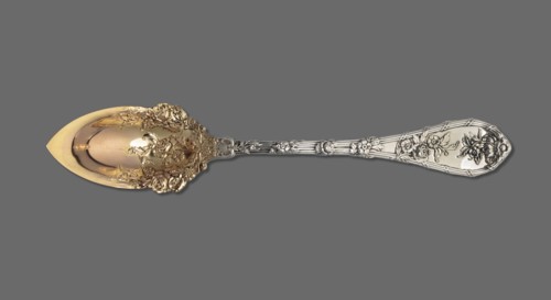 Dessert spoon by Durgin Co. Concord; goldsmith's firm; fl. 1853–1924. Dessert spoon with an ovoid