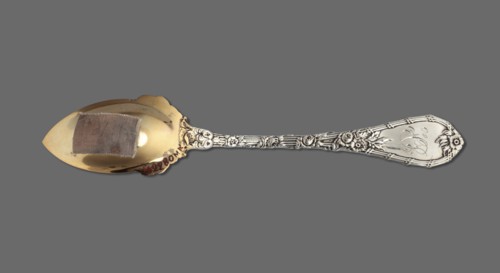 Dessert spoon, Durgin Co Concord; goldsmith's firm; fl. 1853–1924. Dessert spoon with an ovoid