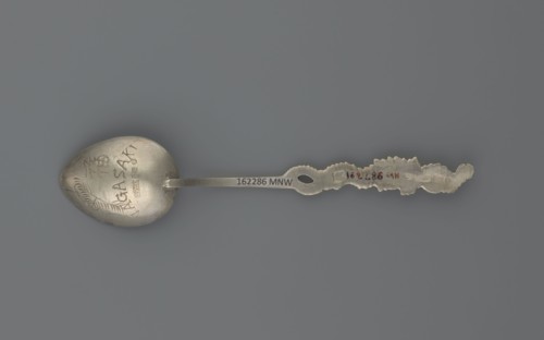 Souvenir spoon, Paderewski, Ignacy Jan 1860-1941 - testament provenance, Japanese dragon motif,