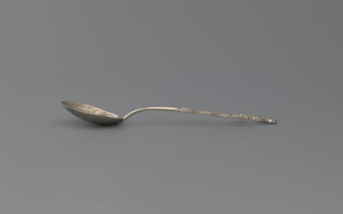 Souvenir spoon, Paderewski, Ignacy Jan 1860-1941 creator unknown, Silver souvenir spoon with a