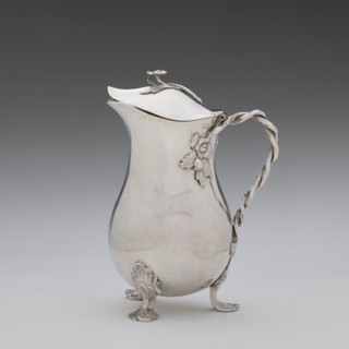 Jug, Holke, Marcin fl. ca. 1765–ca. 1792 goldsmith, tableware item decorated with flowers, before