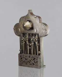 Four-bolt door lock with key. A lock of fine locksmithing workmanship, probably 17th century,