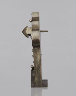 Four-bolt door lock with key. A lock of good locksmithing workmanship, from the beginning of the