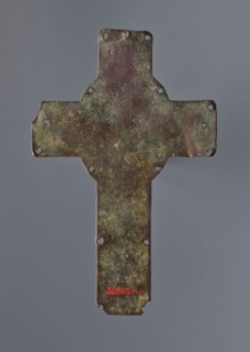Cross from the binding of a liturgical book or processional, liturgies, processions, enamelling,