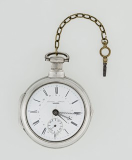 Pocket watch with key, Eardley Norton fl. 1770–1792 born 1728, died 1792. Two silver cases: smooth