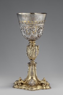 Mass chalice by David I Schwestermüller fl. 1628–1678, goldsmith. Liturgical vessel vasa sacra, ca.