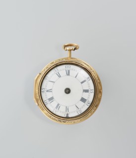 Pocket watch in case; maker: M. Cradelle fl. ca. 1750; watchmaker. Mythological scenes, rococo