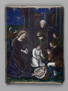 Plaque with a Christmas scene, enamel on metal, late 16th century, Jean Limousin fl. 1561–1610,