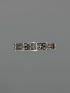Bracelet, scrap technique; Chinese/Mongolian 19th century ; dragon with pearl motif dragon imagery,