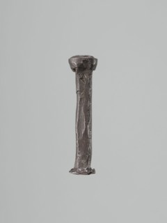Stamp-die, Oval, convex die with a depiction of a king's bust wearing an open crown. Possibly 18th
