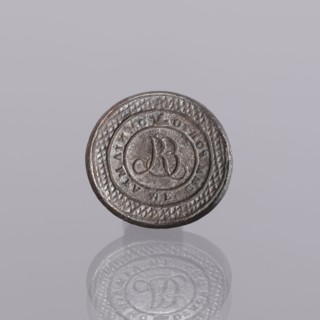 Seal stamp, engraving. Oval, almost circular; central field with engraved monogram ER R